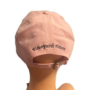 Vineyard Vines Pink Adjustable Baseball Cap Hat 100% Cotton Whale Logo Summer